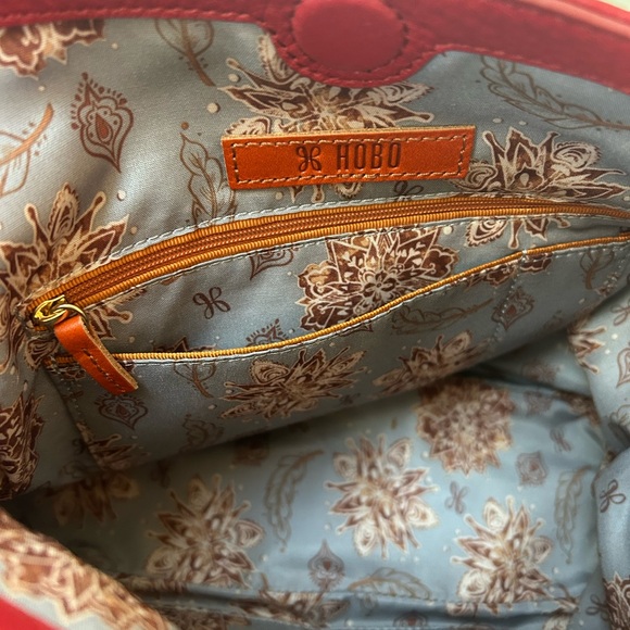 HOBO Leather Handbag Tote Soft Red NWOT - Picture 10 of 12